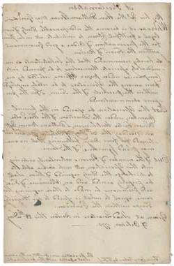 威廉·豪将军宣言(手稿)，1775年10月28日 