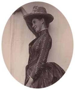 这张由莎拉·劳伦斯·布鲁克斯创作的橱柜卡片描绘了埃莉诺·布鲁克斯·索尔顿斯托尔(1867-1961)